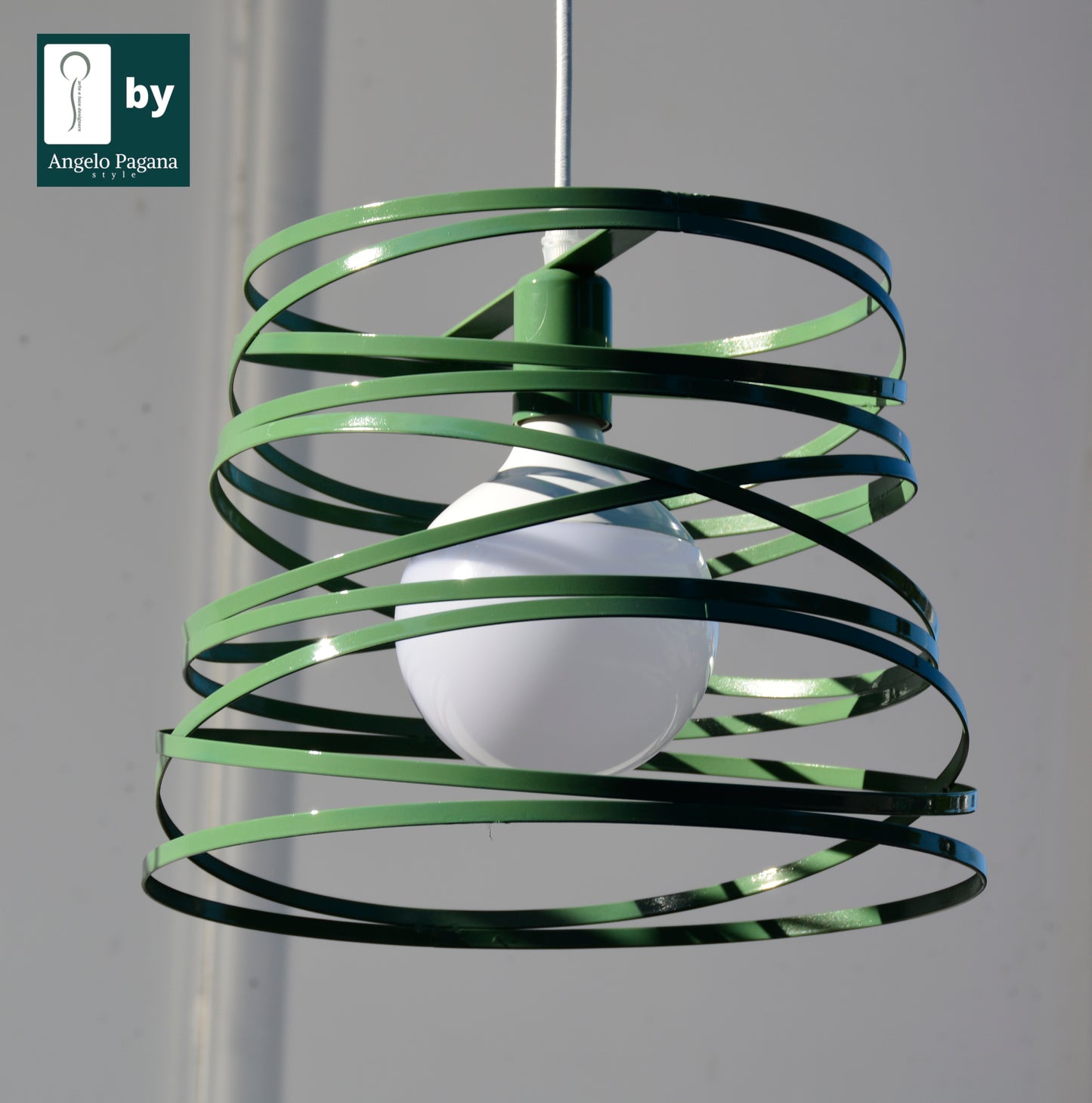 lampadario moderno sospensione mandala 1 luce verde