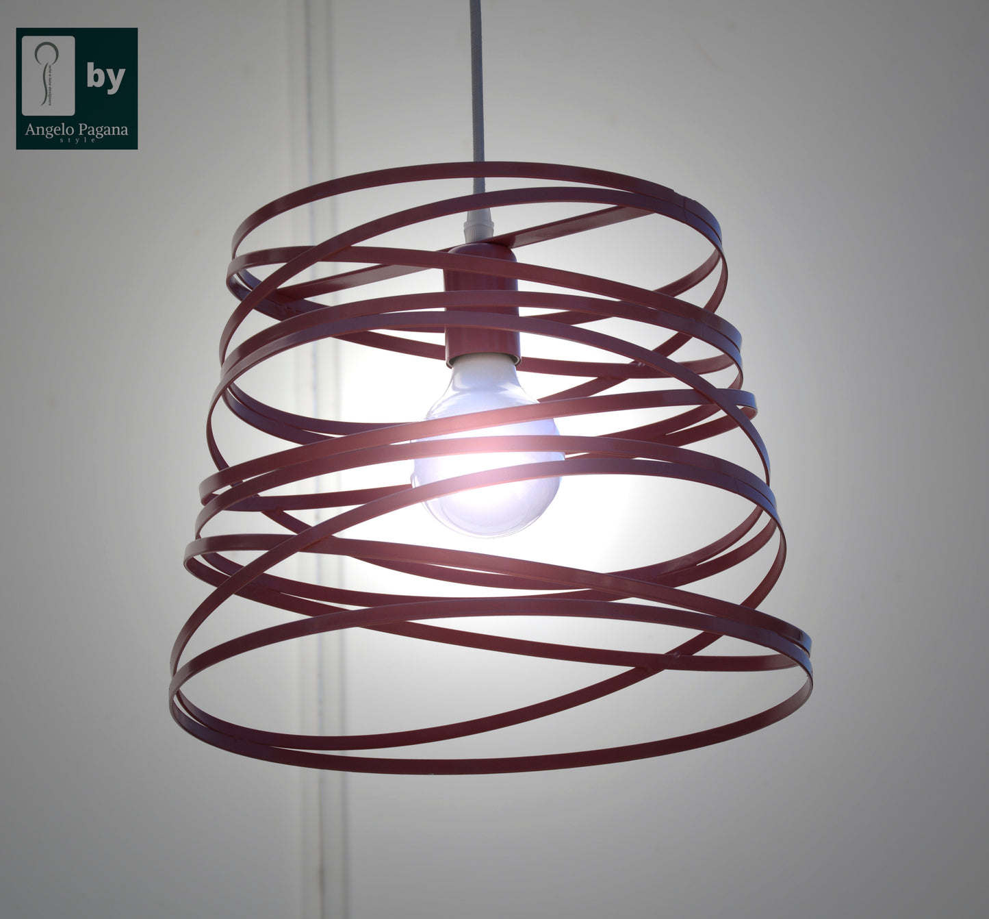 lampadario moderno sospensione mandala 1 luce rosa