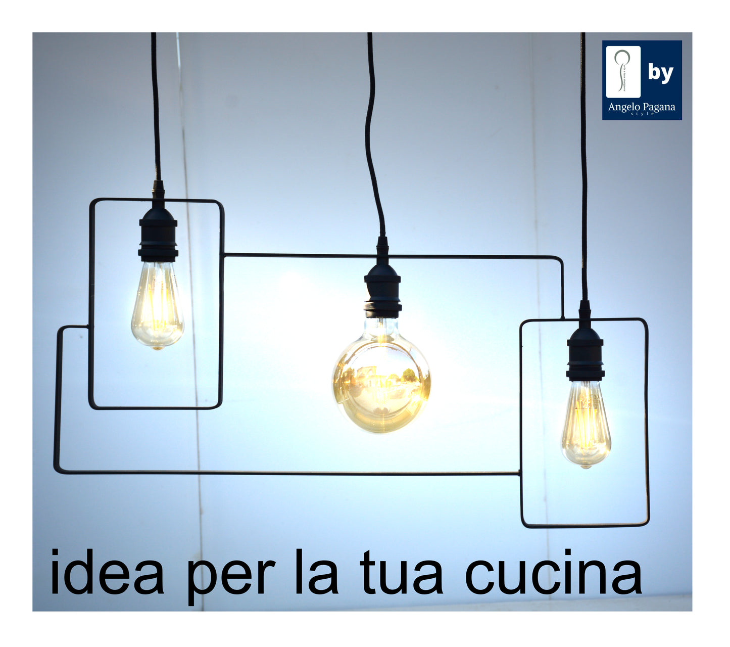 Lampadario industriale vintage sospensione industrial idea cucina taverna