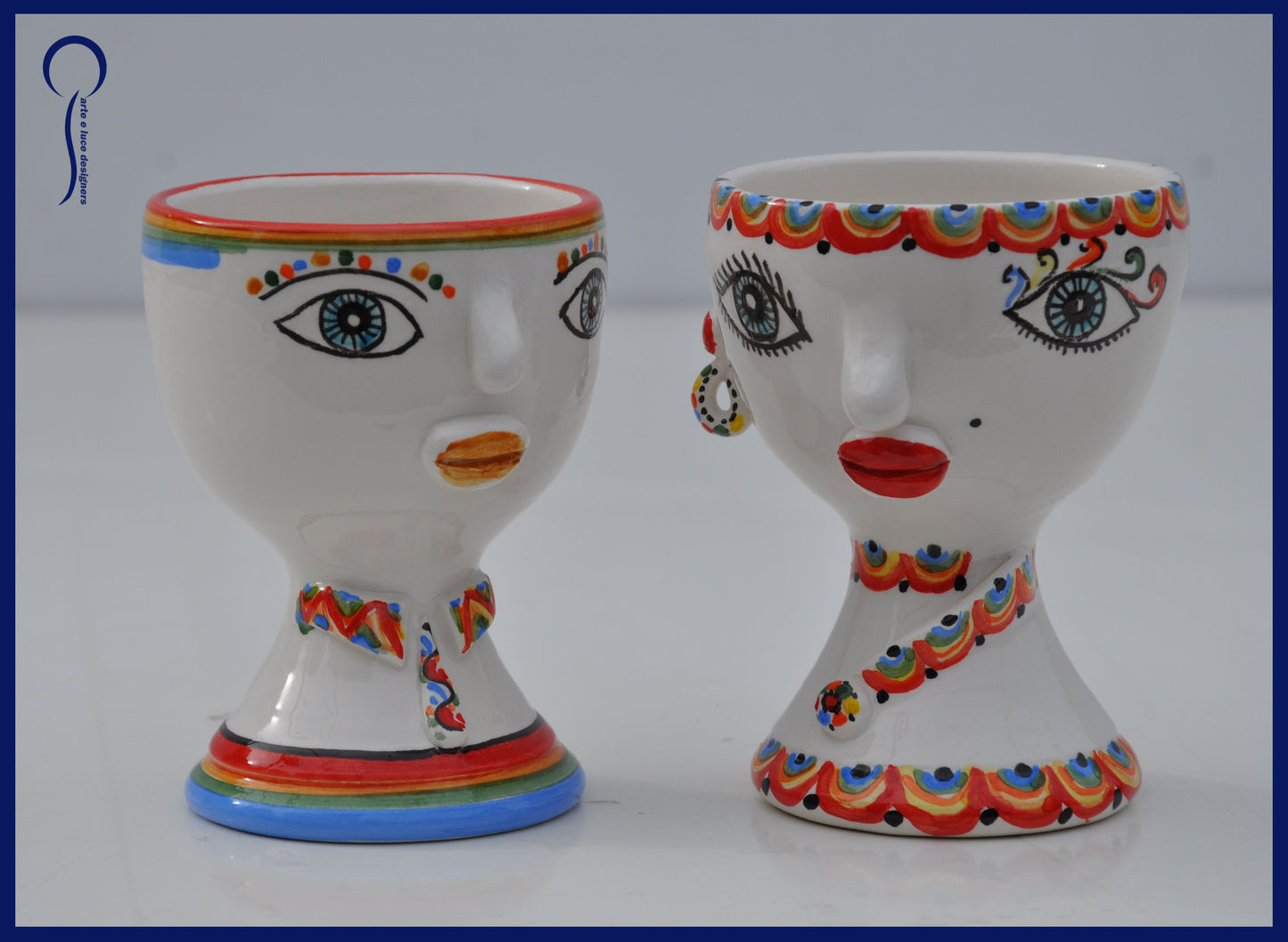 Ceramic Moorish Heads in naive style