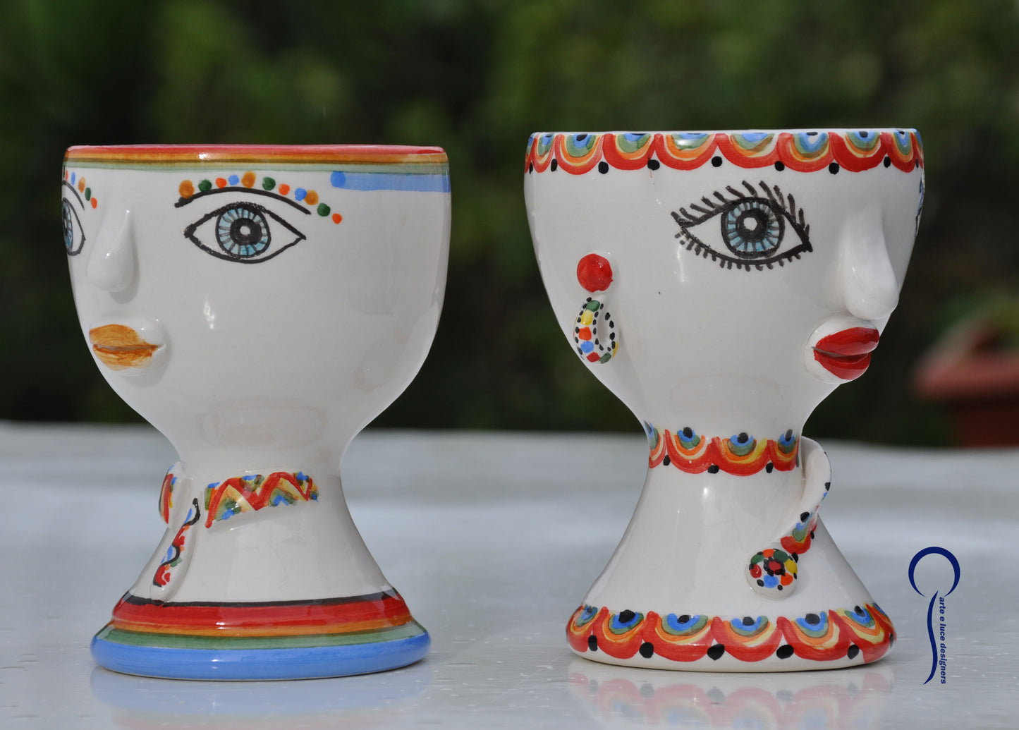 Ceramic Moorish Heads in naive style