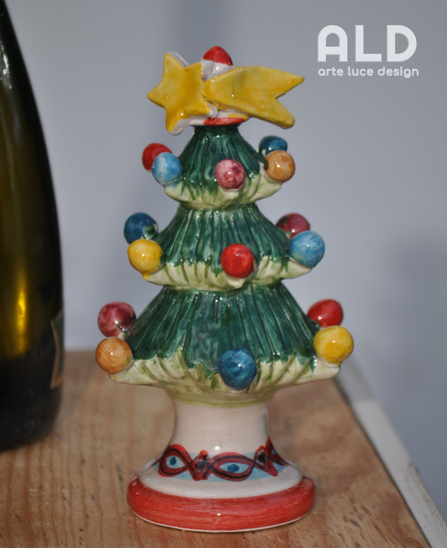 Albero di natale in ceramica di Caltagirone soprammobile decorativo natalizio