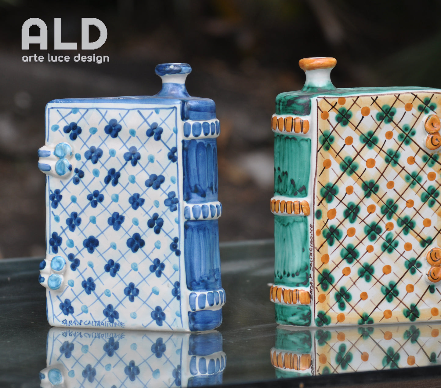 Scaldamani ceramica di Caltagirone borsa acqua calda diffusore calore scaldino