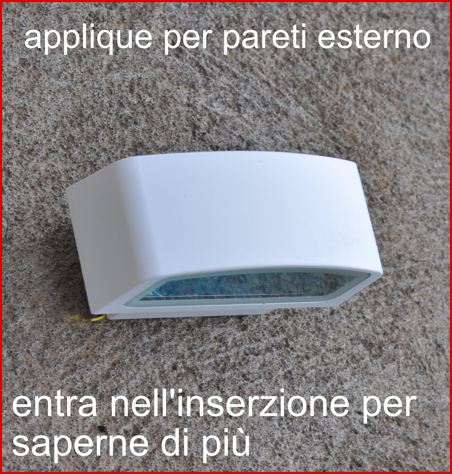 applique da esterno e27 bi emissione ip65 doppia luce illuminazione per parete bianco