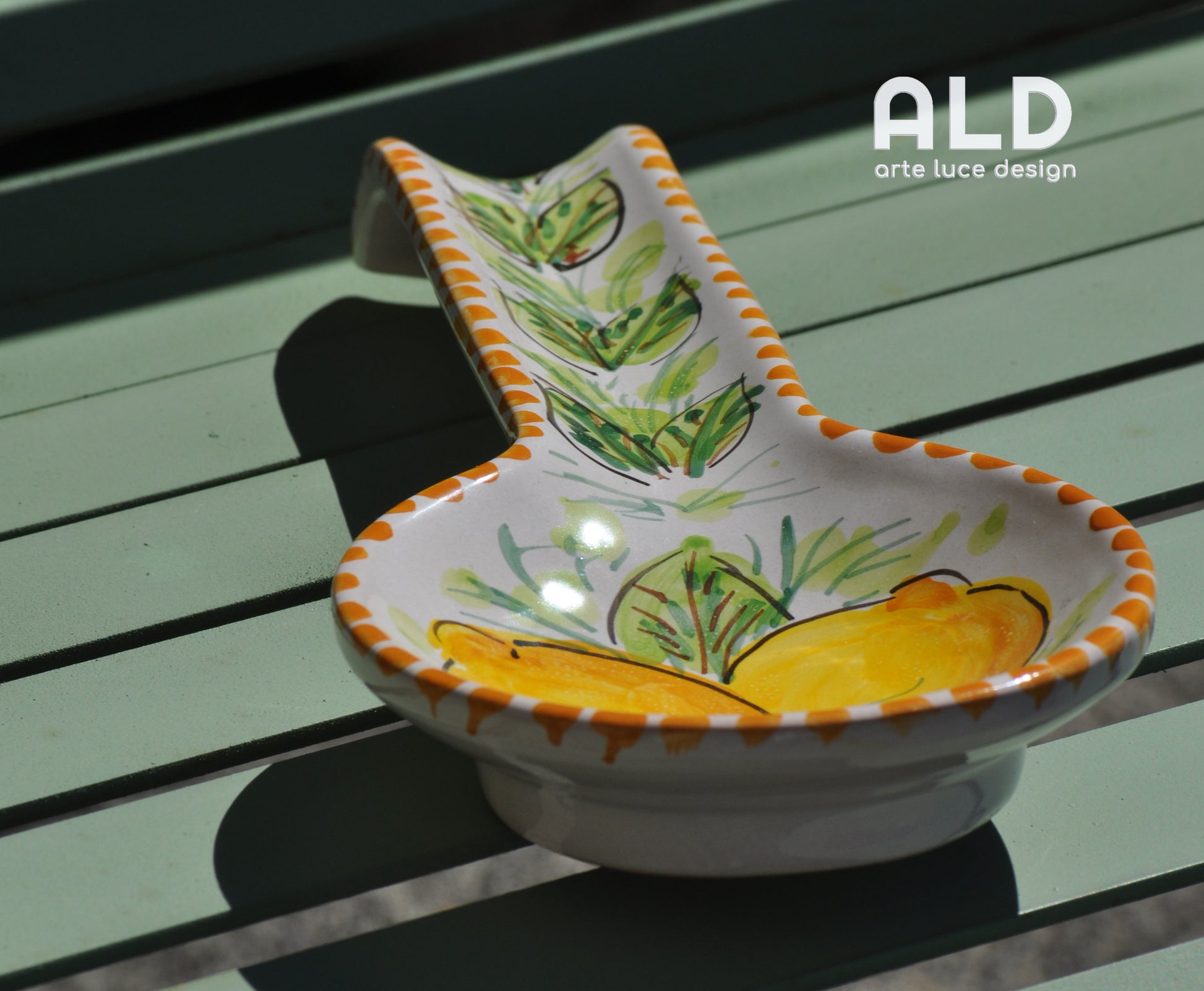Poggia mestolo ceramica di Caltagirone porta cucchiaio da cucina decor –  arte e luce designers