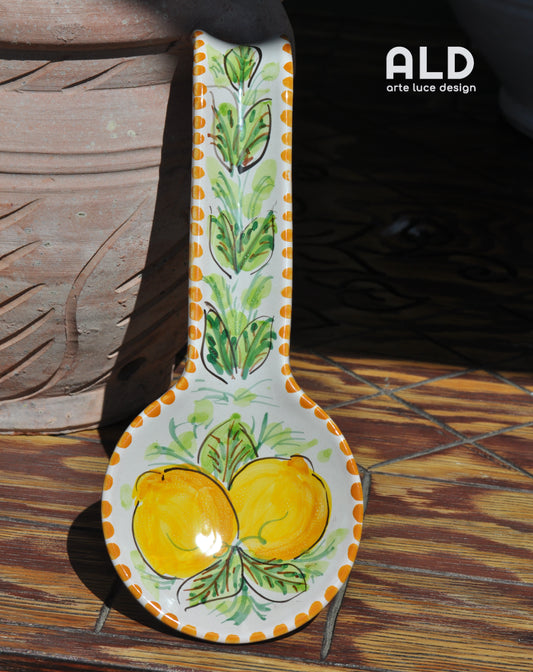 Poggia mestolo ceramica di Caltagirone porta cucchiaio da cucina decorativo