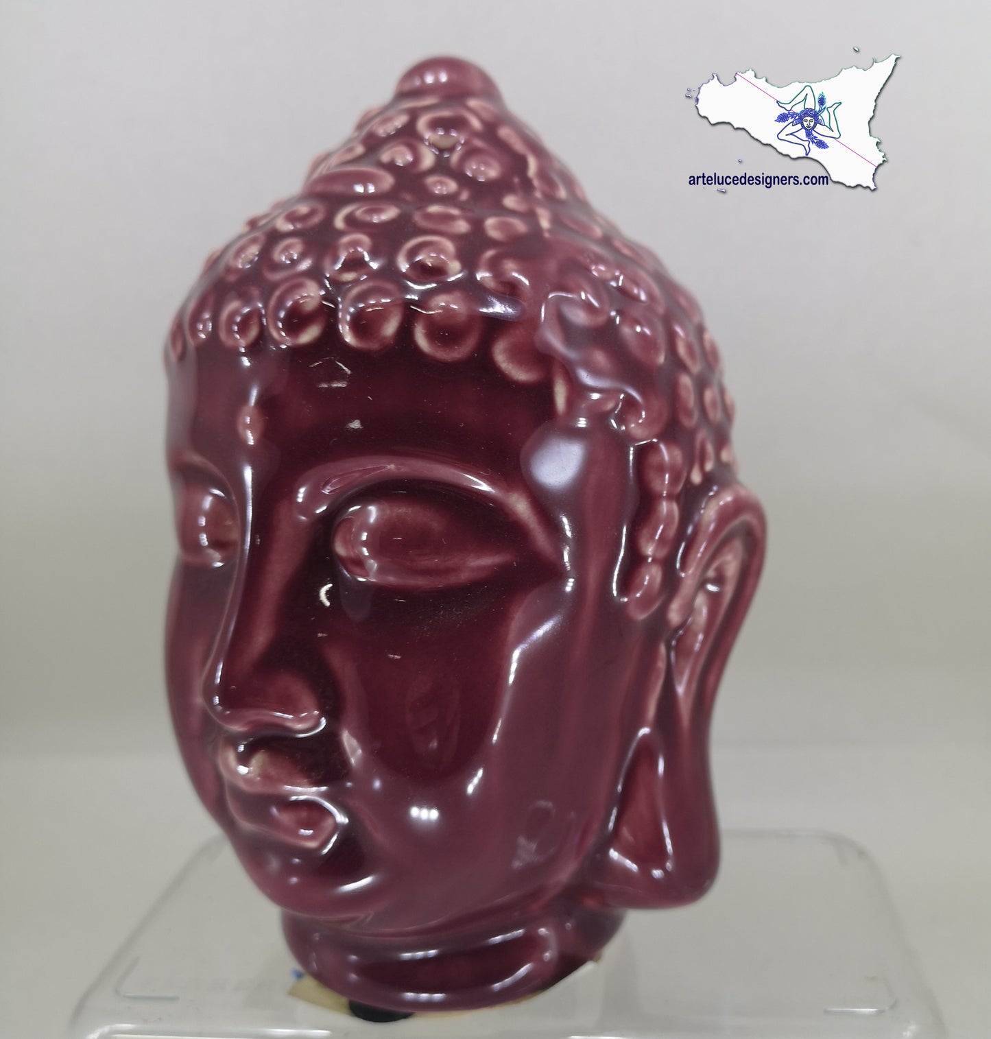 testa di Buddha budda ceramica decorazione per la casa soprammobile orientale