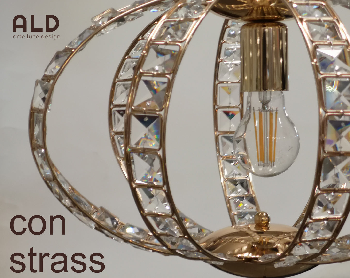 lampadario moderno a sospensione con cristallo oro e27 per camera da letto nuovo