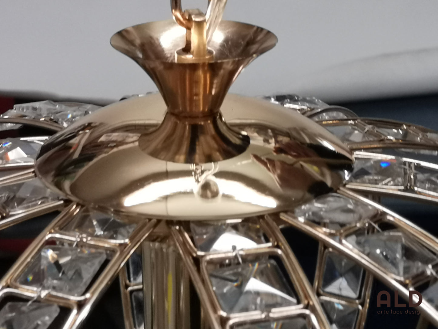 lampadario moderno a sospensione con cristallo oro e27 per camera da letto nuovo