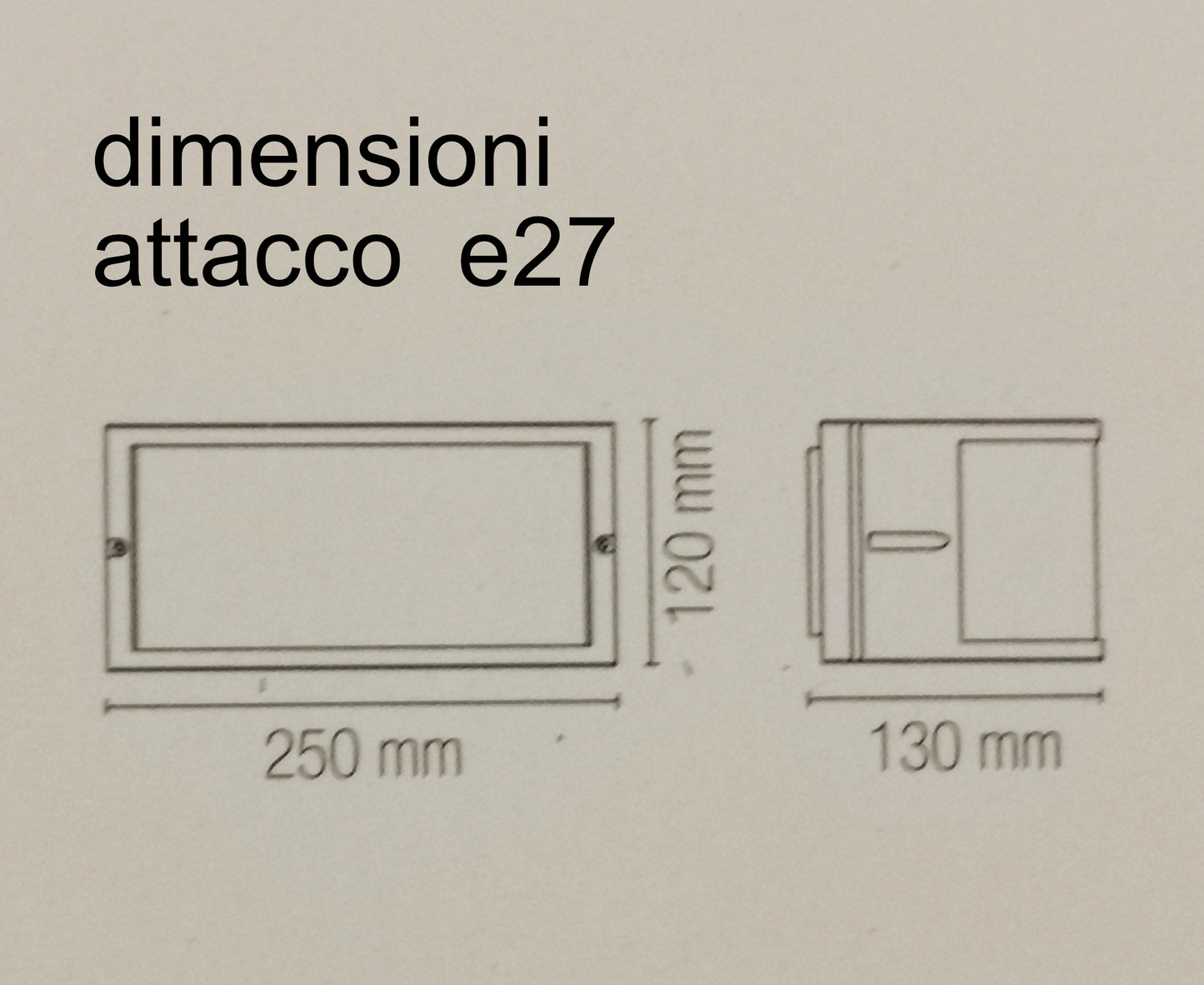 Applique per esterno in alluminio diffusore moderno da parete illuminatore IP54.