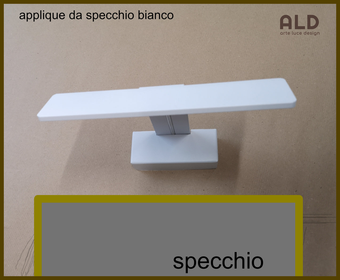 applique parete a led per illuminare specchio o illumina quadro muro da interno