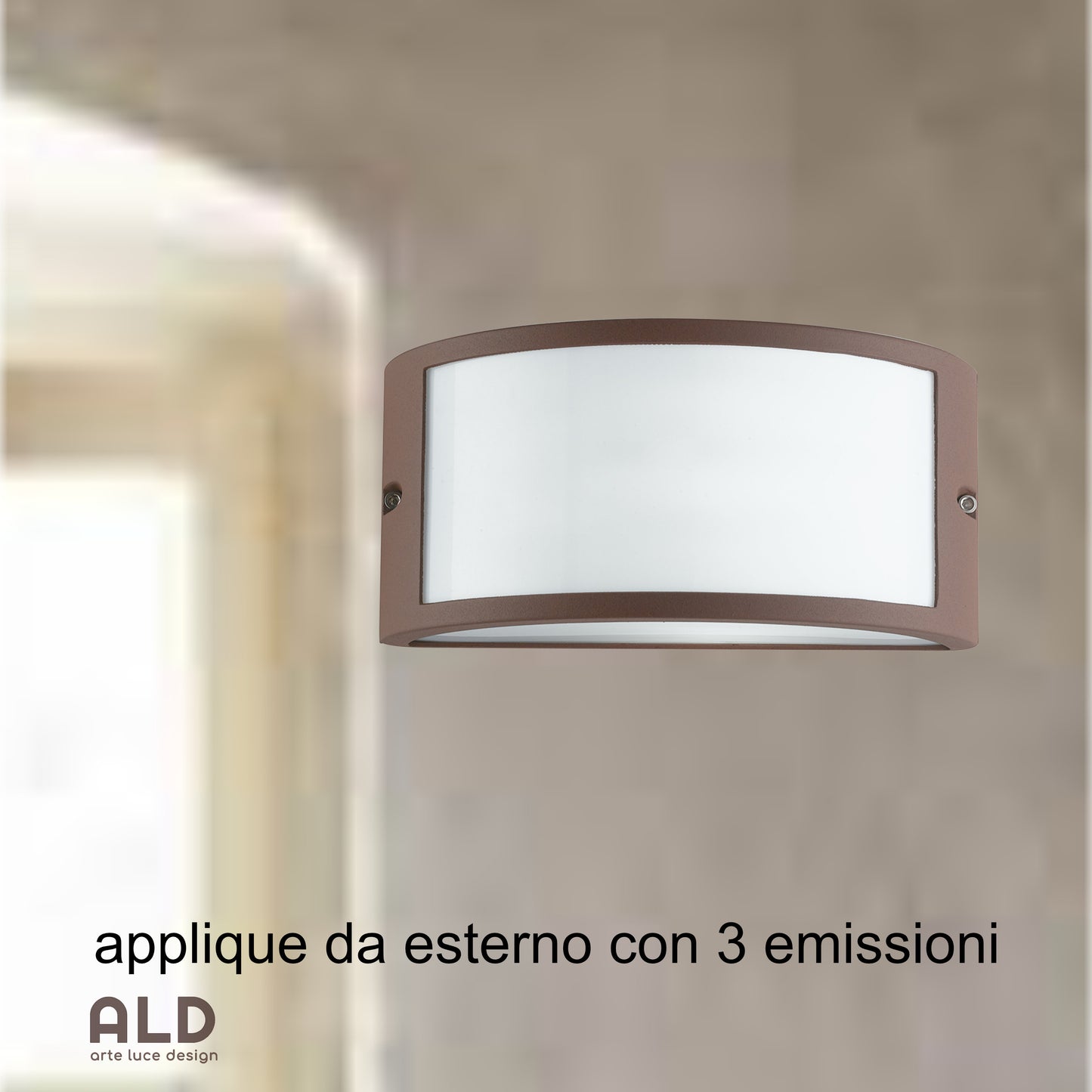 Applique per esterno in alluminio diffusore moderno da parete illuminatore IP54