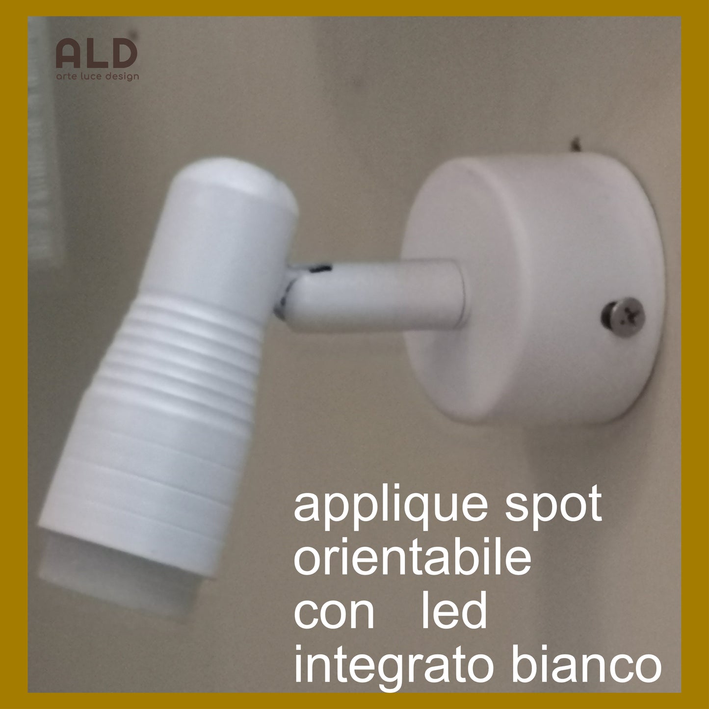 applique spot orientabile con snodo 1 luce led 4000k da bagno toletta specchio