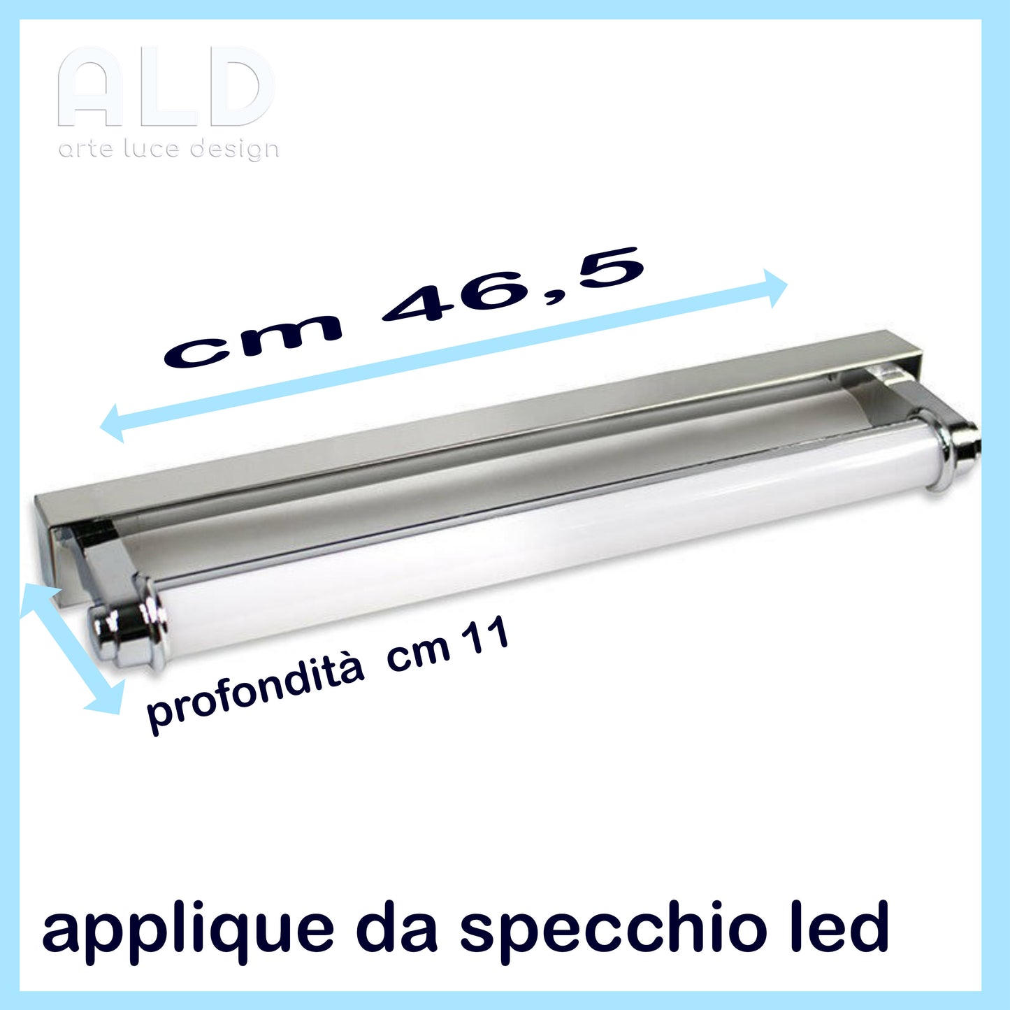 applique specchio da bagno lampada luce led parete illuminazione moderno regolabile 7w