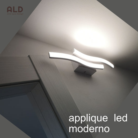 Applique led moderno da parete per bagno corridoio soggiorno cucina ufficio