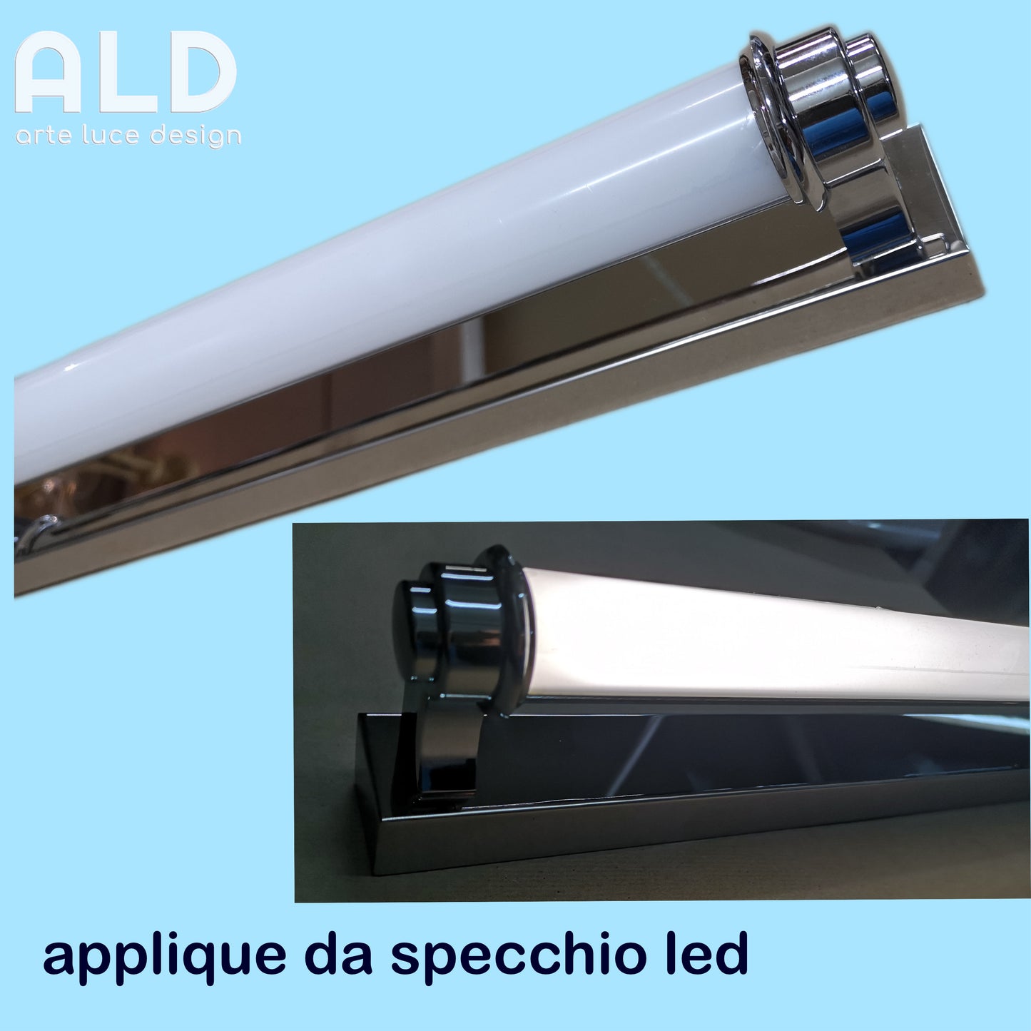 applique specchio da bagno lampada luce led parete illuminazione moderno regolabile 7w