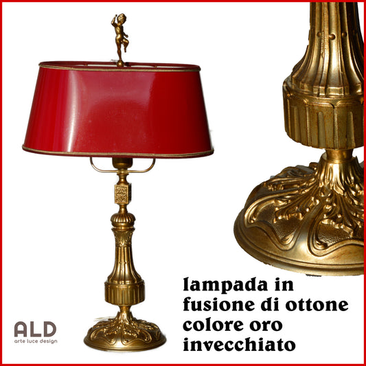 Lampada da tavolo in fusione di ottone lume da lettura per scrivania studio