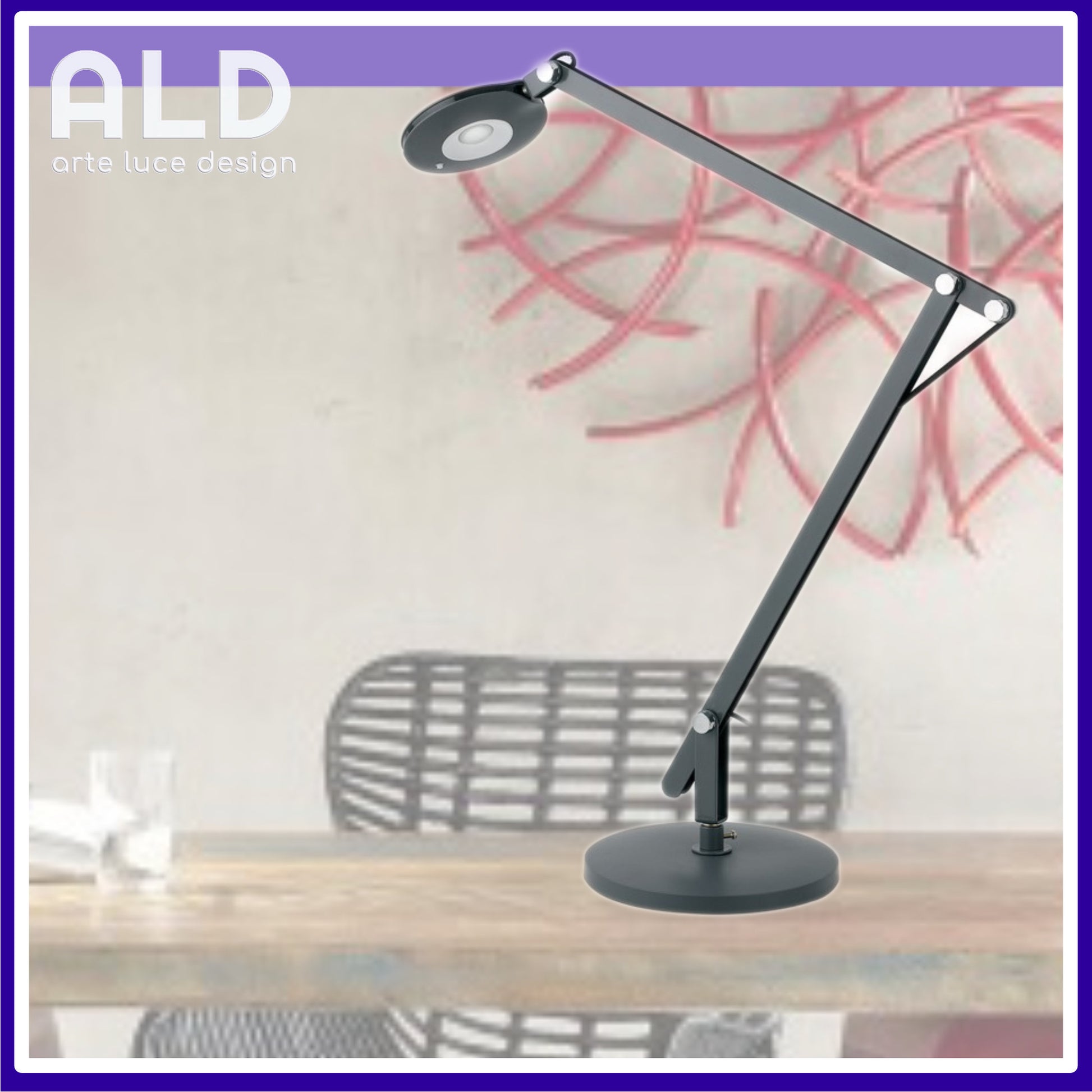 Lampada da scrivania led 6w lampada da tavolo da lettura per ufficio s –  arte e luce designers
