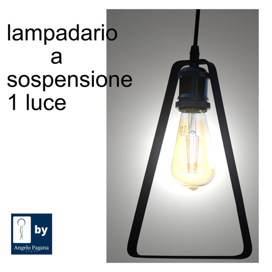 lampadario a sospensione stile industrial 1 luce