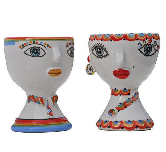 Ceramic Moorish Heads in naive style