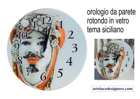 orologio da parete moderno per cucina orologi design moderni testa di moro vetro