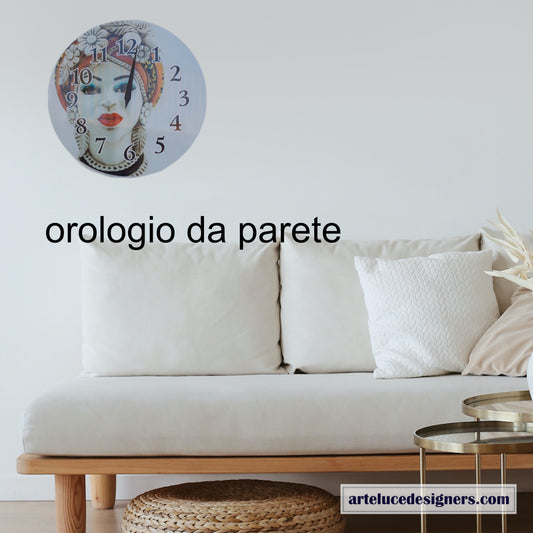 orologio da parete moderno grande con testa di moro lei donna orologio pareti