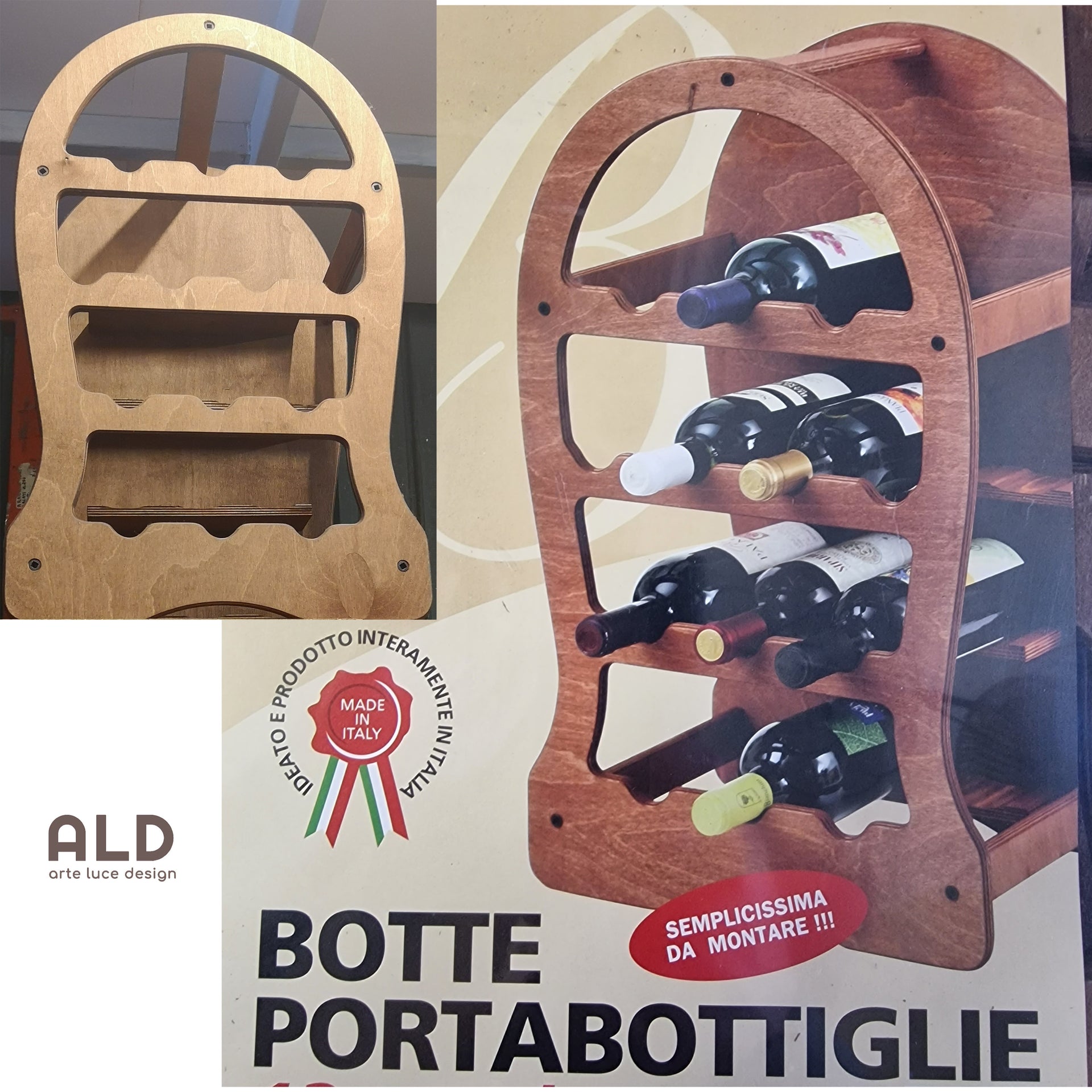 portabottiglie vino in legno a botte cantina cantinetta da appoggio 13 –  arte e luce designers