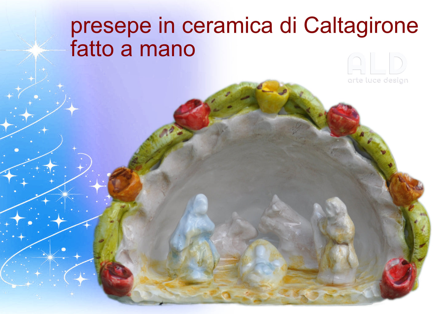 Natività presepi in ceramica di Caltagirone decorazione natalizia presepe natale