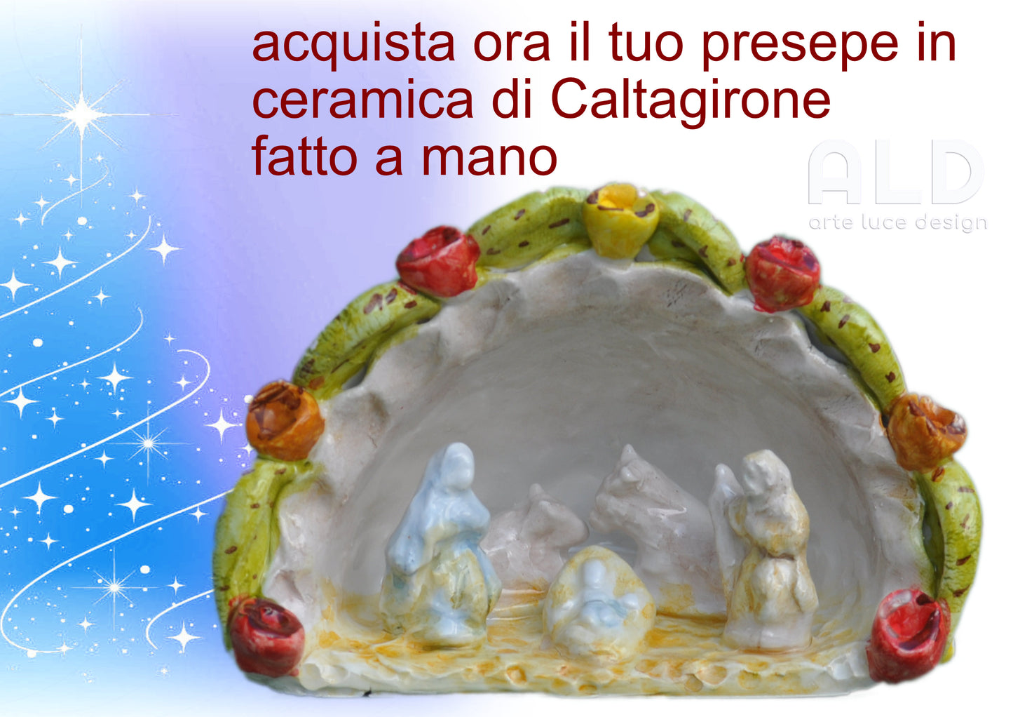 Natività presepi in ceramica di Caltagirone decorazione natalizia presepe natale