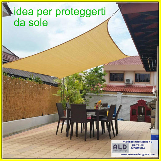 vela ombreggiante 5x5 da giardino telo tenda da sole per esterno quadrata